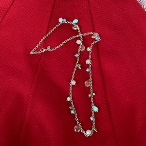 LOFT necklace with glass beads and rhinestones, length 17”